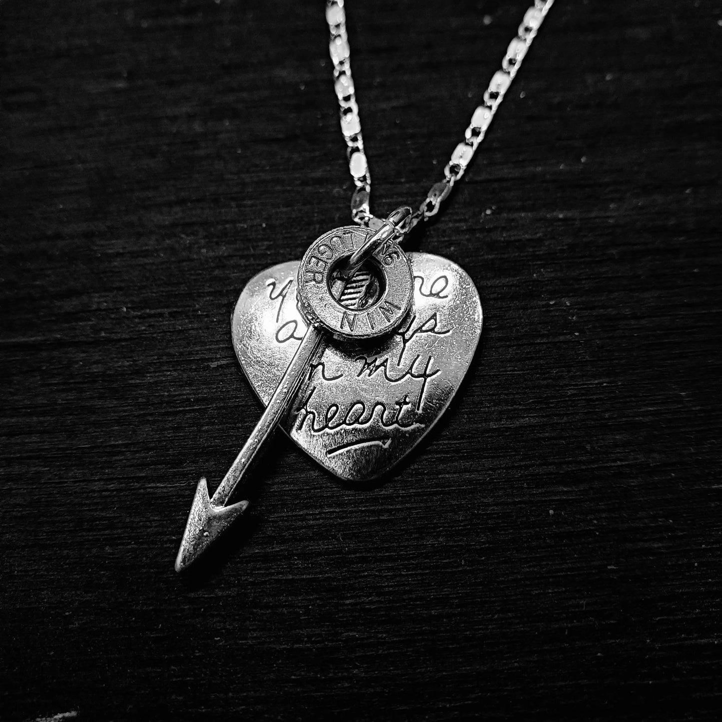 Bullets N' Beads Always In My Heart Necklace