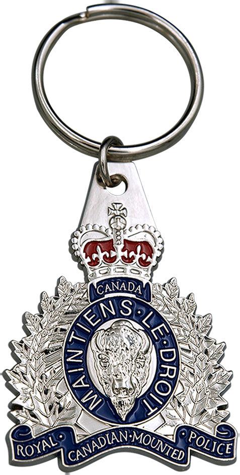 KEYCHAIN RCMP CREST SILVER