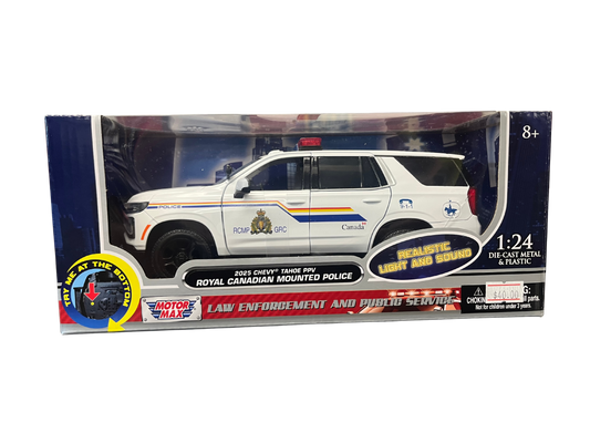 TOYS -1:24 2025 CHEVY TAHOE RCMP LIGHT & SOUND