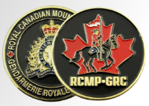 CHALLENGE COINS 436RCG Gold/Red Maple