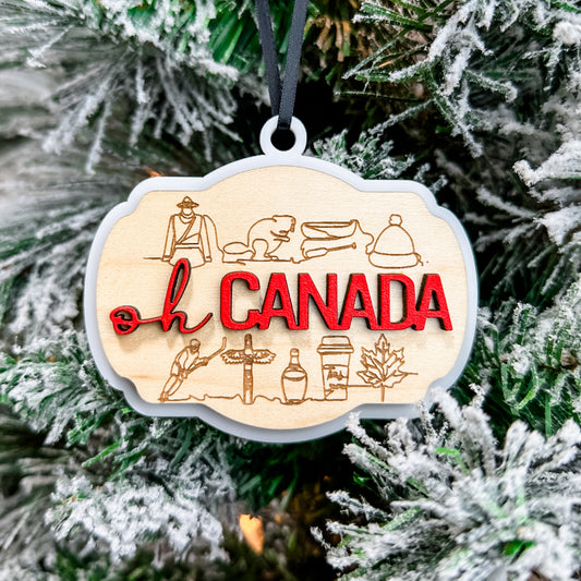 OH CANADA ORNAMENT 3.5"