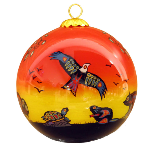 Seven Grandfather Teachings Glass Ornament
