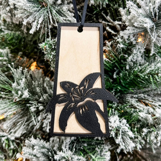 BLACK LILY ORNAMENT 4"