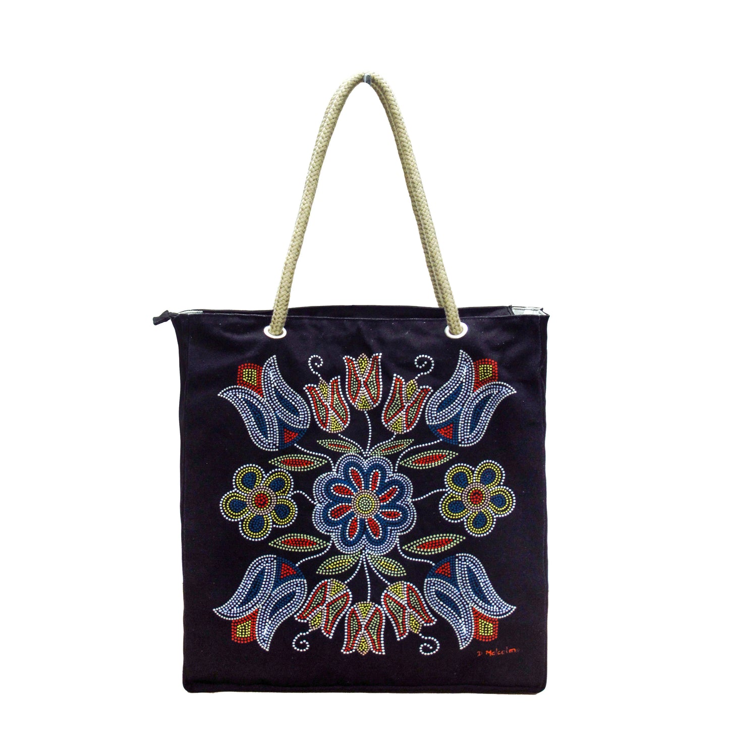 COTTON ECO BAG SILVER THREADS